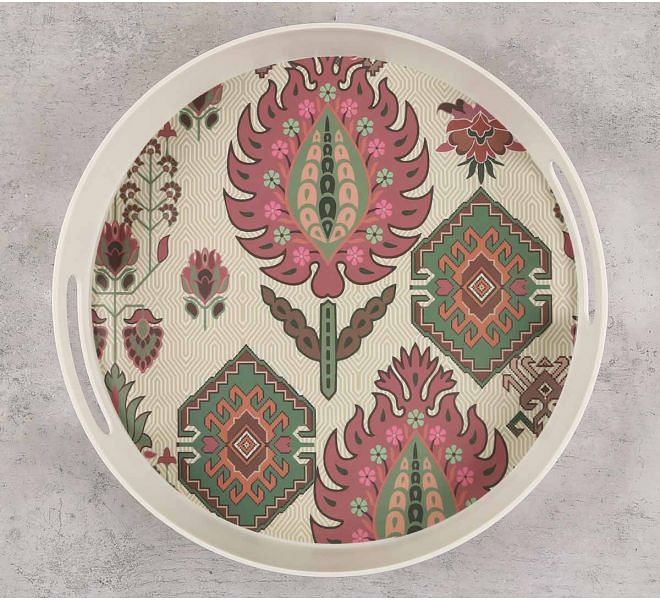 India Circus by Krsnaa Mehta Mystifying Dazzle Round Bamboo Tray