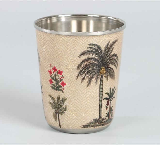 India Circus Chevron Palms Small Steel Tumbler (Set of 2)