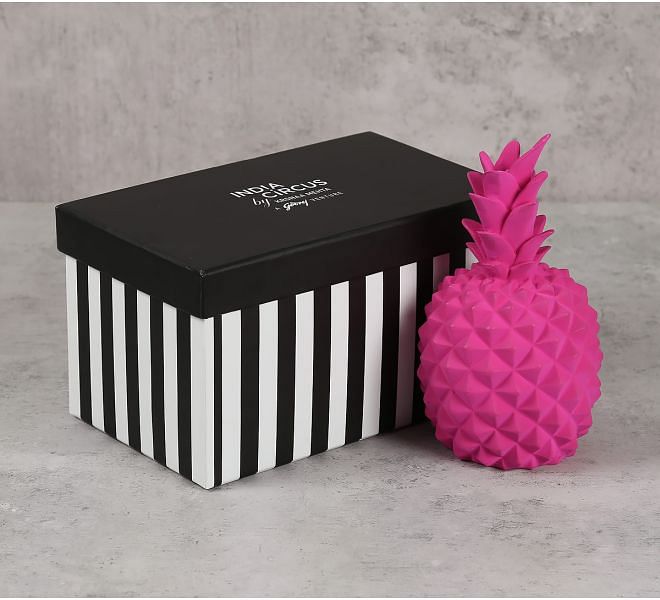 India Circus Fuchsia Pineapple Decor Accent