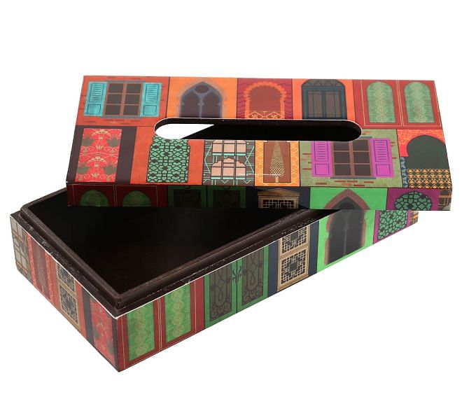 India Circus Mughal Doors Reiteration Tissue Box Holder