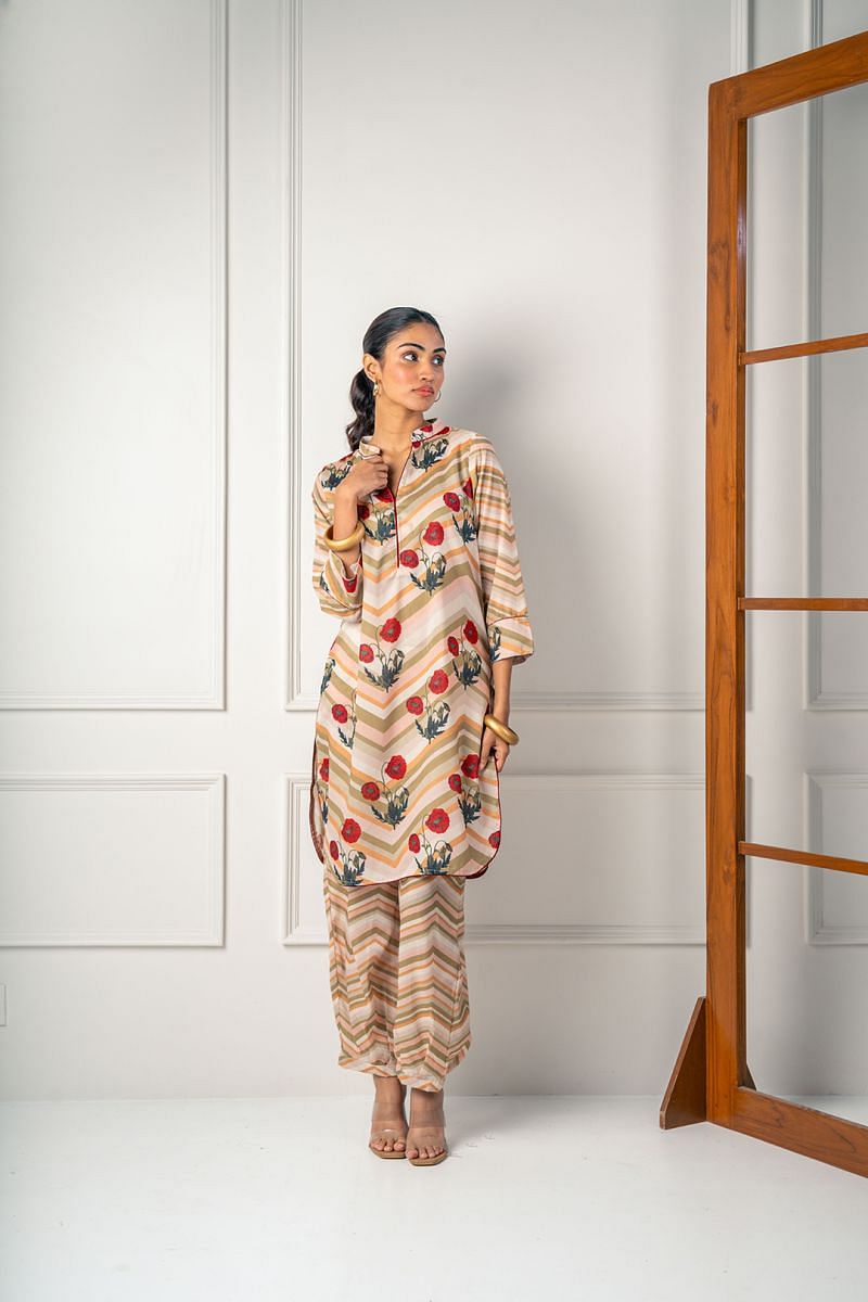 India Circus by Krsnaa Mehta Mustard Fields Co-Ord Set