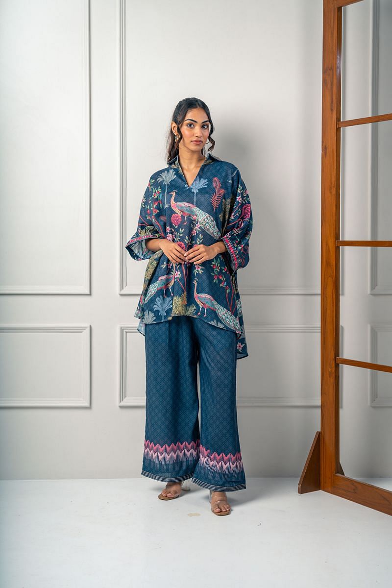 India Circus by Krsnaa Mehta Poetic Peacocks Co-Ord Set