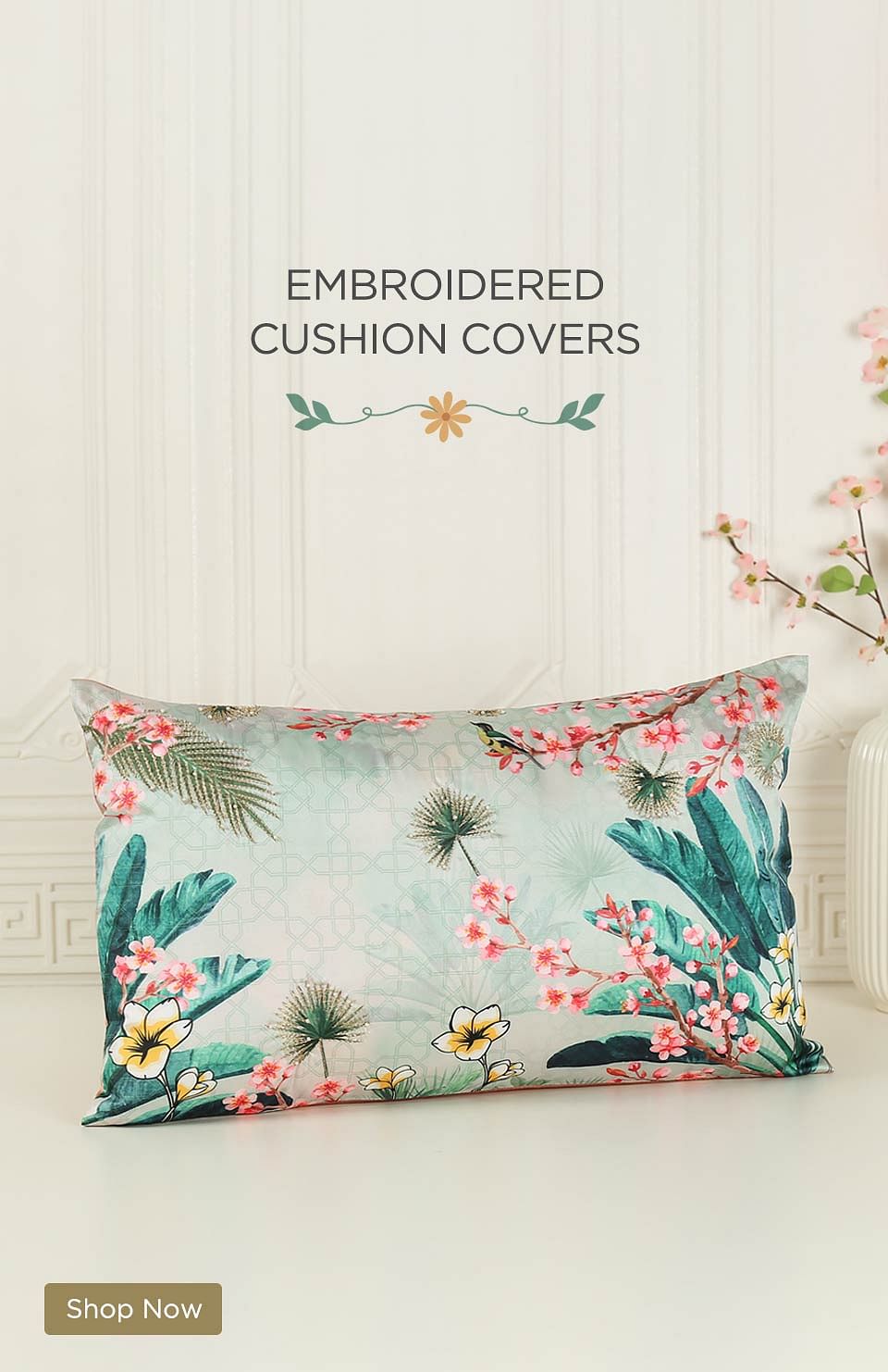 Buy Embroided Cushion Covers Online